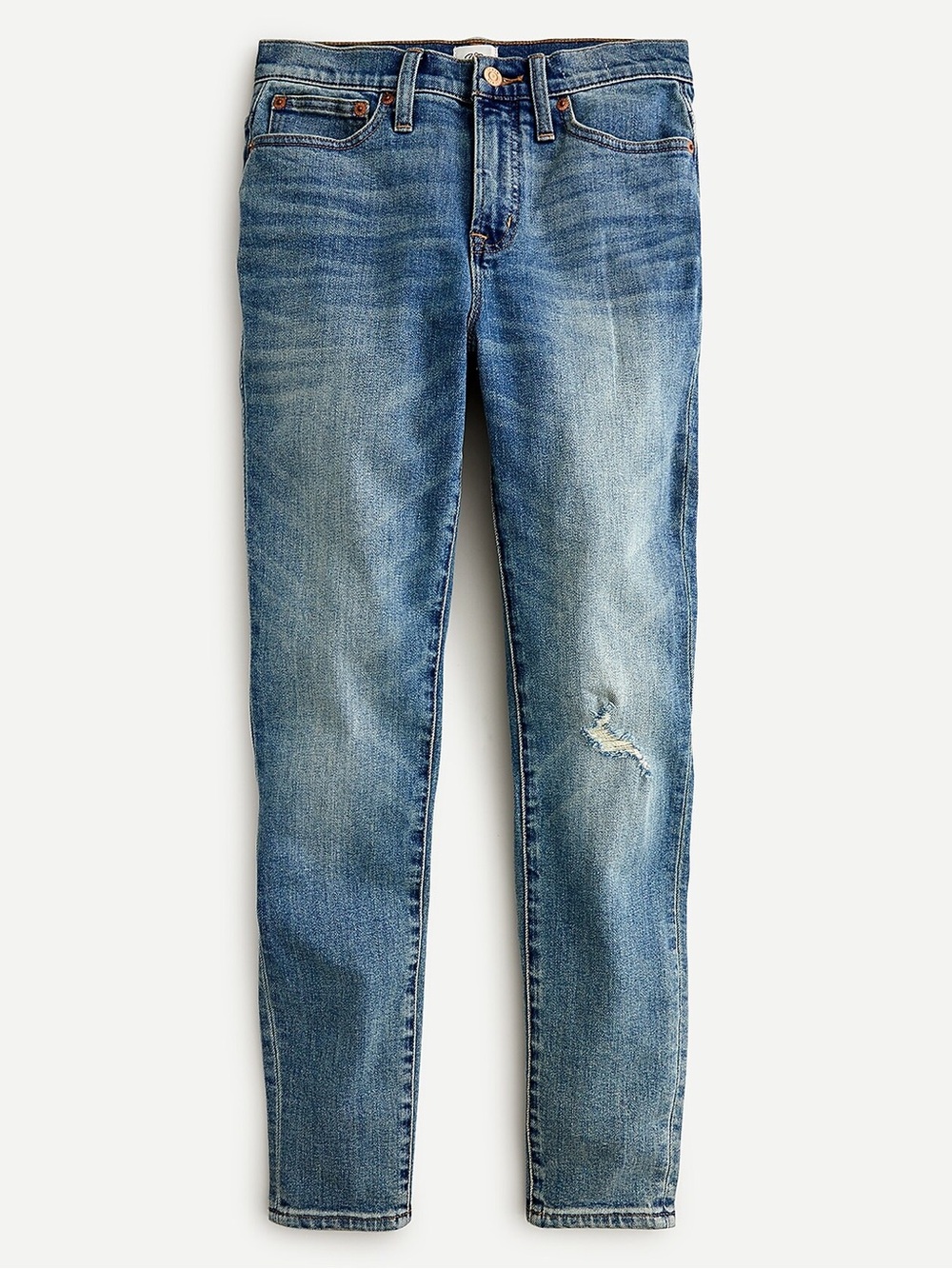 J.Crew Denim 10” High-Rise Toothpick Ripped Blue Jeans Cornfield Wash size 27